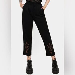 Cybele Embroidered Tapered Trousers Sz 6 – Floral Tailored, Alt Office Ready